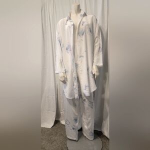 Vtg Mary McFadden Collection 2 Piece Pajamas Loungewear Size‎ L